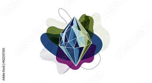 abstract colorful background of a diamond stone