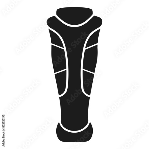  shin guard silhouette vector  on white background