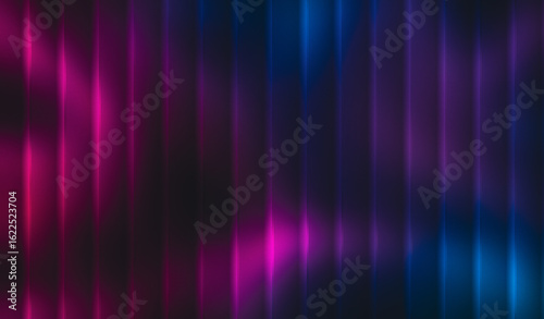 Futuristic fractal glass texture with waves in vibrant colors. Dynamic background for projects and website. Gradient wallpaper in dark tones, purple and blue.