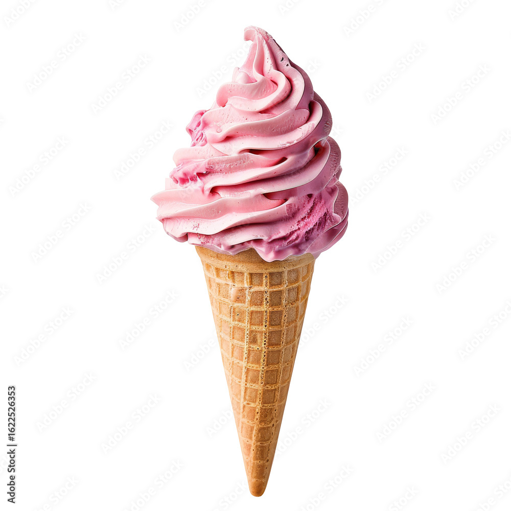 Pink swirl ice cream cone Pink swirl ice cream cone