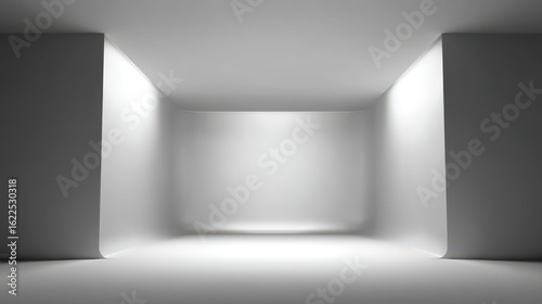 Wallpaper Mural Clean Light Gray Gradient Studio Background with Soft Lighting Effects Torontodigital.ca