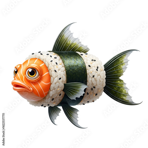 Sushi art fish illustration