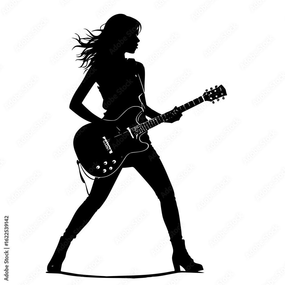 Fototapeta premium guitar player silhouette
