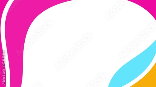 Abstract background with overlapping, curved shapes in vibrant colors