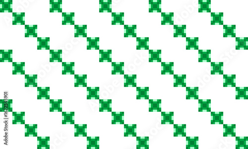 Green tone Checkerboard with stairs diagonal line repeat pattern, replete image, design for fabric design printing