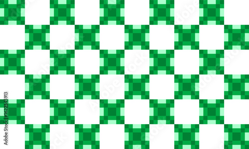 Green tone Checkerboard repeat pattern, replete image, design for fabric design printing
