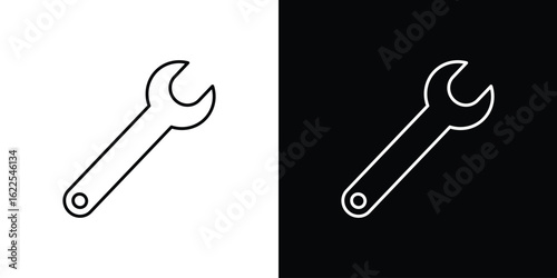 Wrench icons pack suitable for web and infographics
