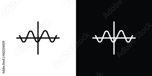 Wave sine icons pack suitable for web and infographics