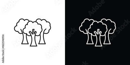 Trees icons pack suitable for web and infographics