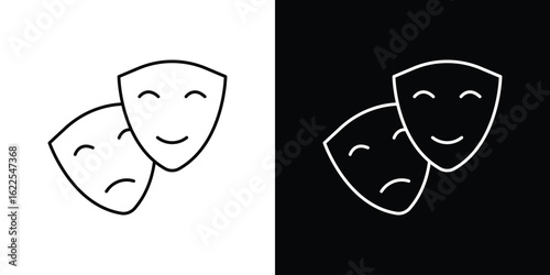 Theater masks icons pack suitable for web and infographics