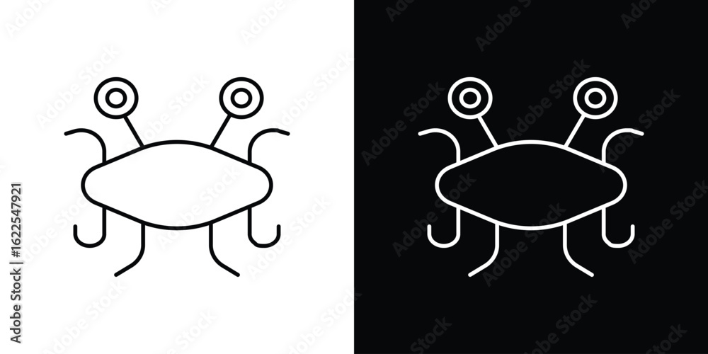 Fototapeta premium Spaghetti Monster Flying icons pack suitable for web and infographics