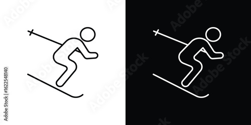 Skiing icons pack suitable for web and infographics
