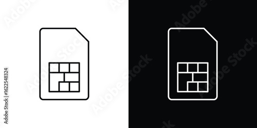 Sim card icons pack suitable for web and infographics