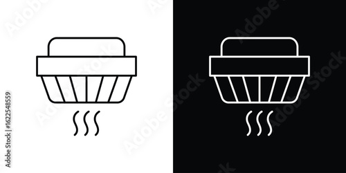 Sensor smoke icons pack suitable for web and infographics