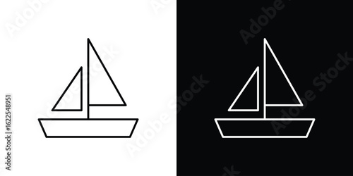 Sailboat icons pack suitable for web and infographics