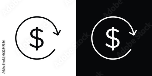 Refund icons pack suitable for web and infographics