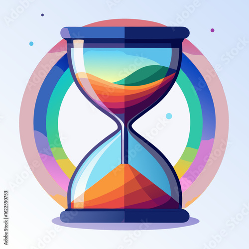 vector illustration of hourglass