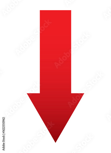 Free Download Red arrow going down stock icon on white background. Bankruptcy, financial market crash icon for your web site design, logo, app, UI. graph chart down trend symbol.chart going down sign. EPS 10	 - GFXLoad
