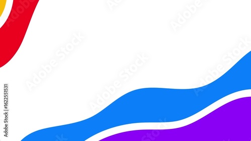 Abstract background with curved shapes and vibrant colors