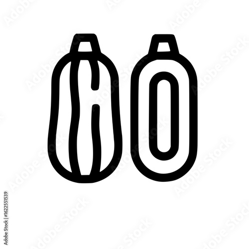 Minimalist Line Art Pumpkin or Squash Icon Set
