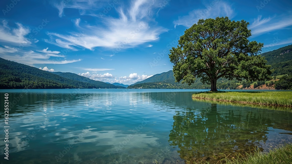 Naklejka premium Mae Hong Son's Pang Oung, often called the Switzerland of Southeast Asia