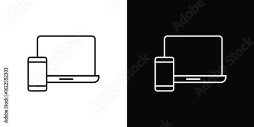 Laptop and Mobile icons pack suitable for web and infographics