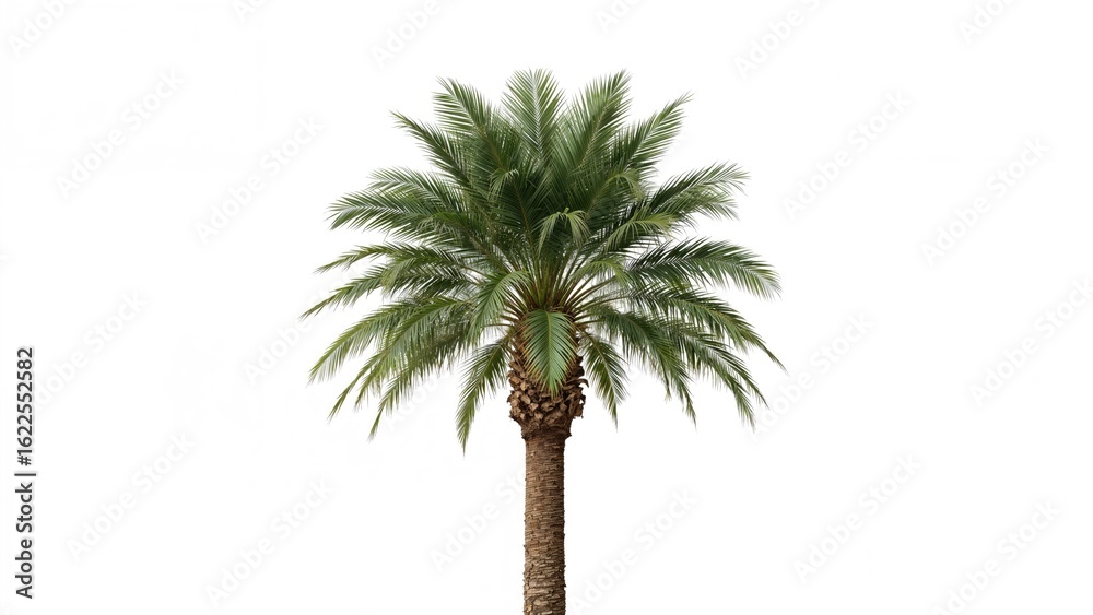 Obraz premium Palm Tree Silhouette on Plain Background