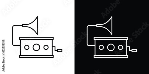 Gramophone icons pack suitable for web and infographics