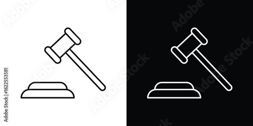 Gavel icons pack suitable for web and infographics