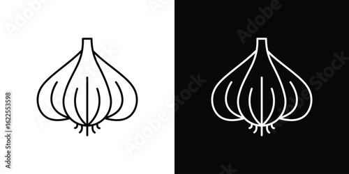 Garlic icons pack suitable for web and infographics