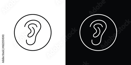 Ear icons pack suitable for web and infographics