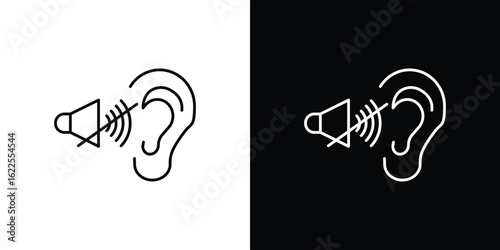 Ear deaf icons pack suitable for web and infographics