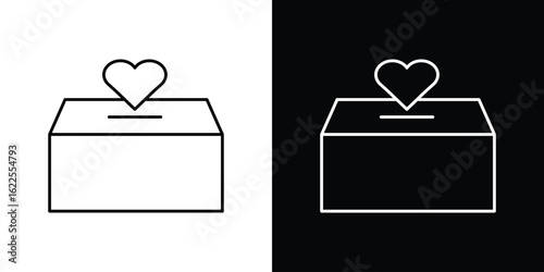 Donation box icons pack suitable for web and infographics