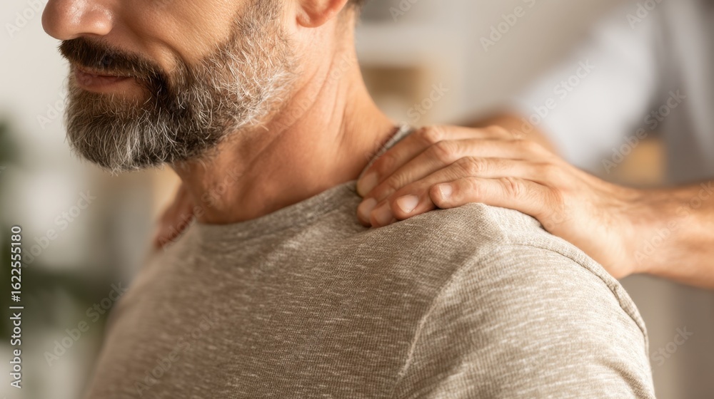 Fototapeta premium Combining physical rehab and mental health care offers holistic treatment, addressing both physical pain and emotional well-being. 