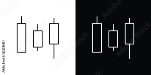Chart candlestick icons pack suitable for web and infographics