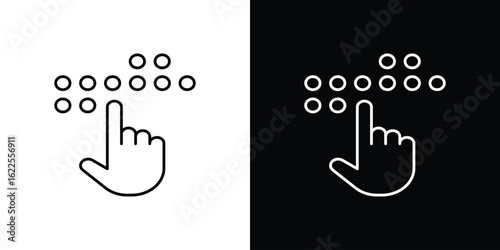 Braille icons pack suitable for web and infographics