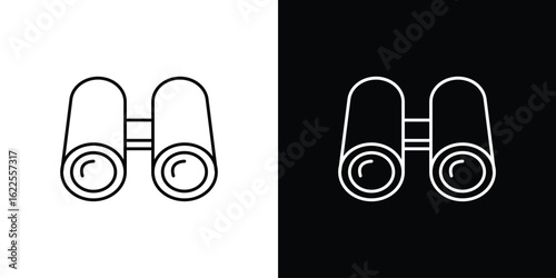 Binoculars icons pack suitable for web and infographics