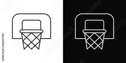 Basketball hoop icons pack suitable for web and infographics