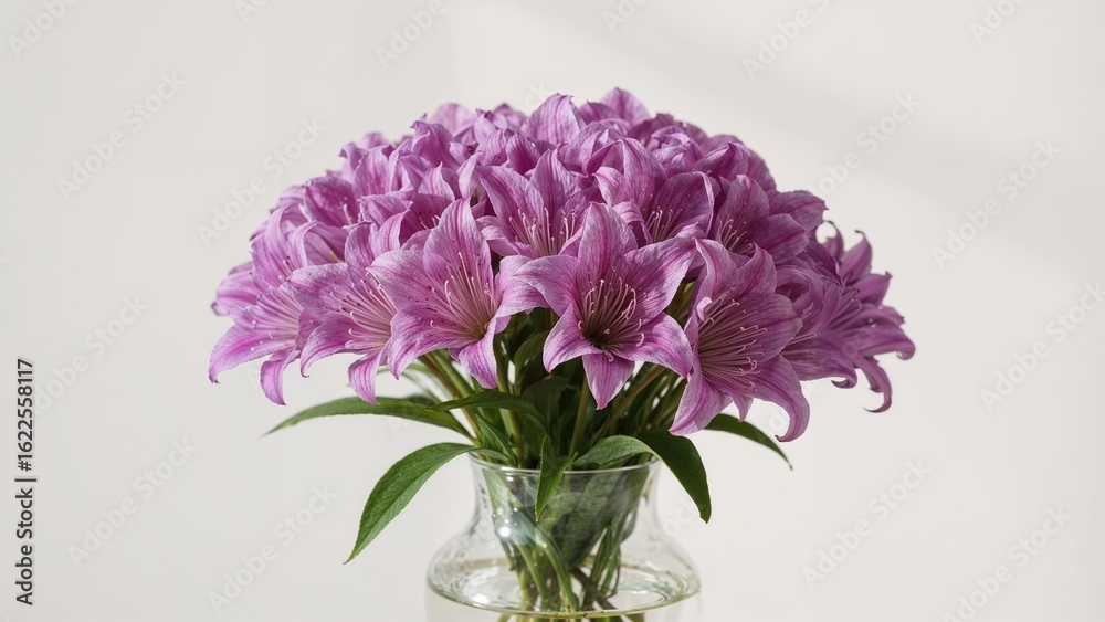 Obraz premium Purple Estoma flower arranged in a vase