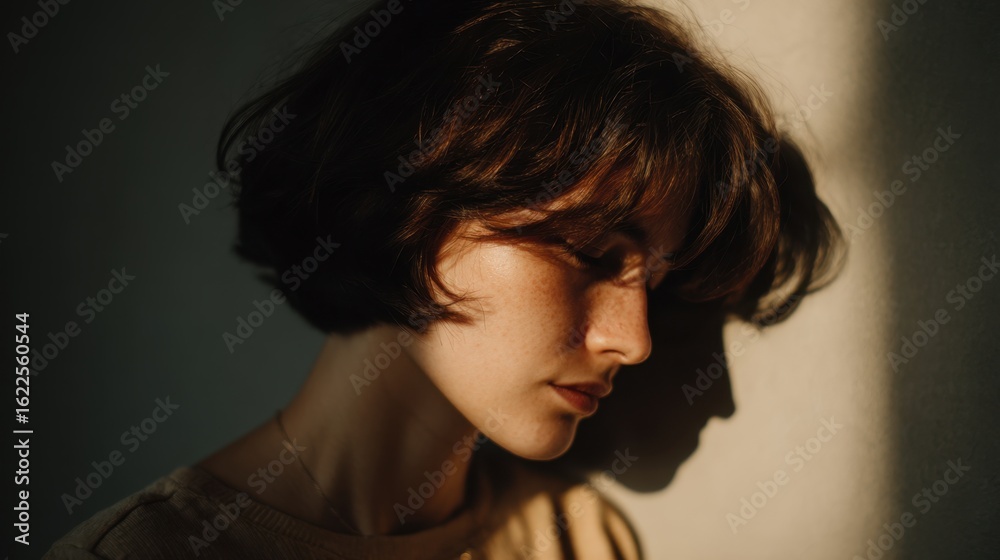 Obraz premium Being introverted means enjoying alone time; shyness involves anxiety about how others perceive you socially. 