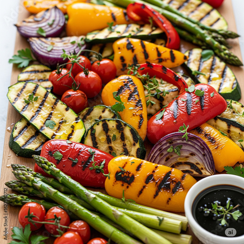 grilled colorful vegetables