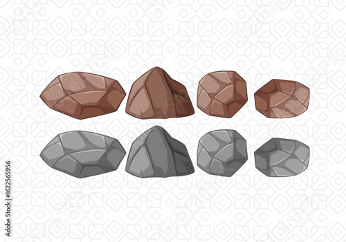 Set of difference stones vector