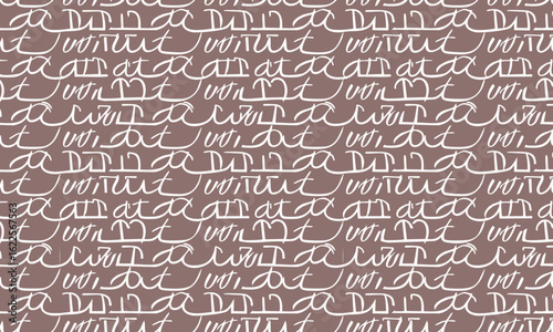 Bakery Themed Calligraphy Seamless Pattern