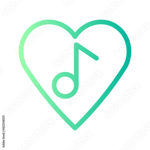 music lover gradient icon