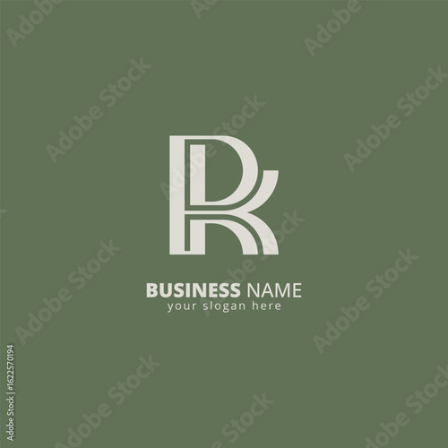 Modern Letter PK, KP Logo Design with Modern Minimal Style.