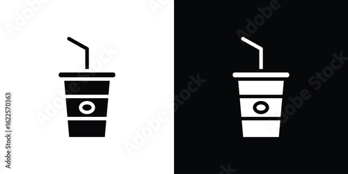 Swoosh Cup icon silhouette collection in black and white flat solid versions for graphic designs