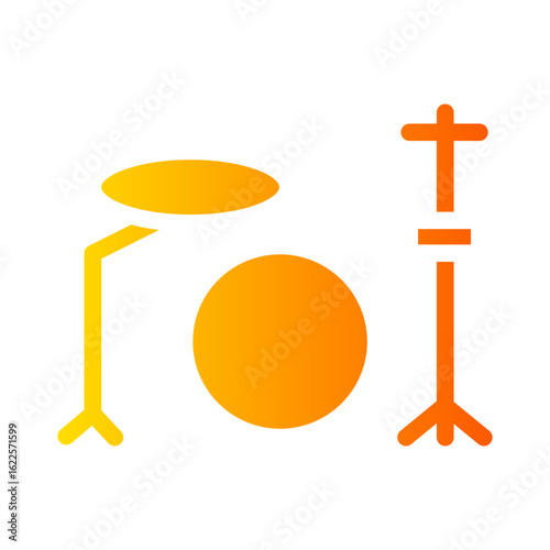 drum set gradient icon
