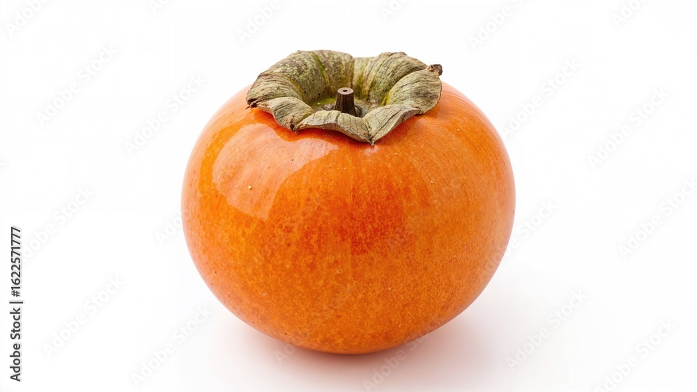 Obraz premium Isolated bright orange fruit on white, nutritious and tropical