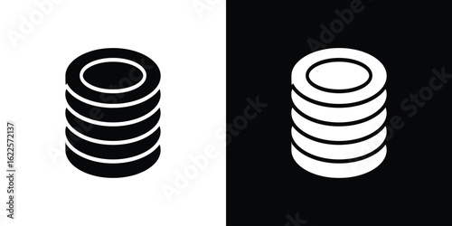 Plates icon silhouette collection in black and white flat solid versions for graphic designs