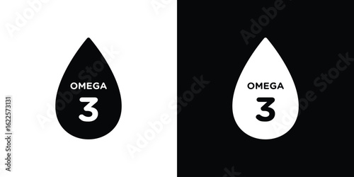 Omega icon silhouette collection in black and white flat solid versions for graphic designs
